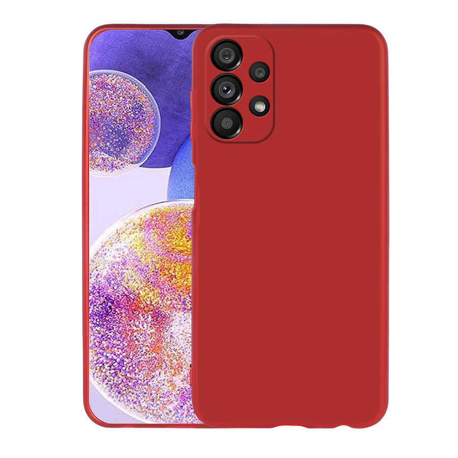 Galaxy A23 Kılıf Zore Premier Silikon Kapak - Kırmızı