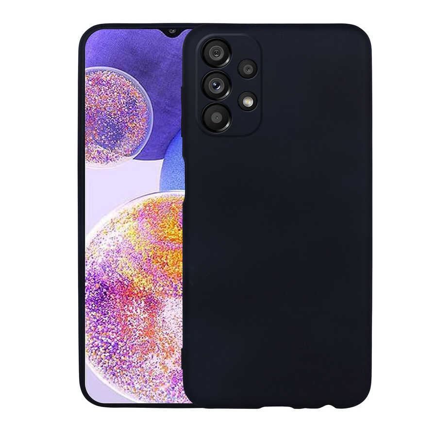 Galaxy A23 Kılıf Zore Premier Silikon Kapak - Siyah