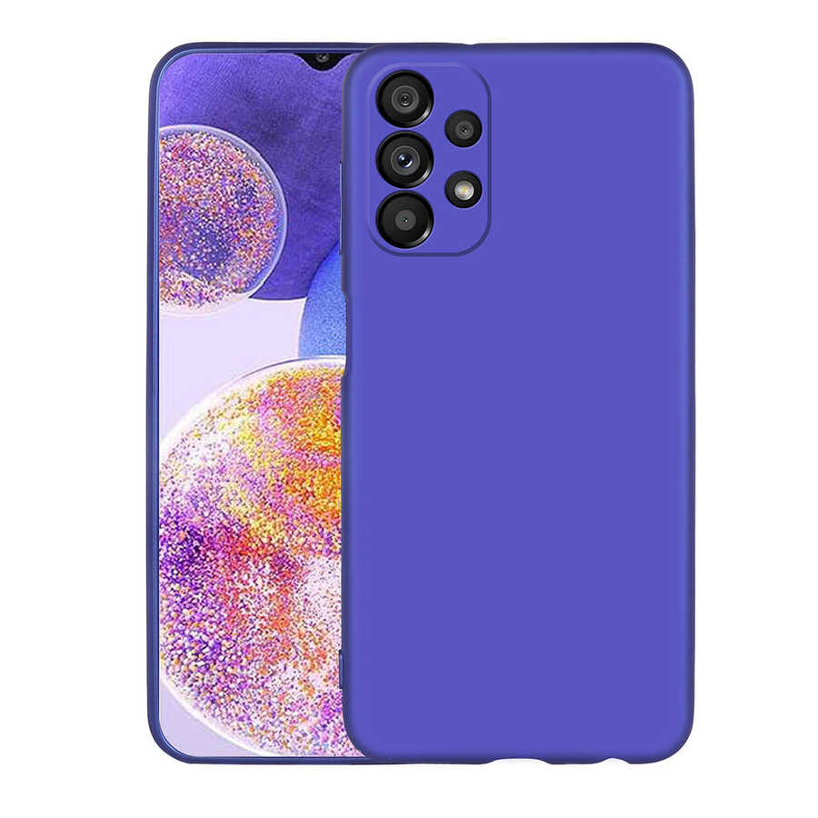 Galaxy A23 Kılıf Zore Premier Silikon Kapak - Saks Mavi