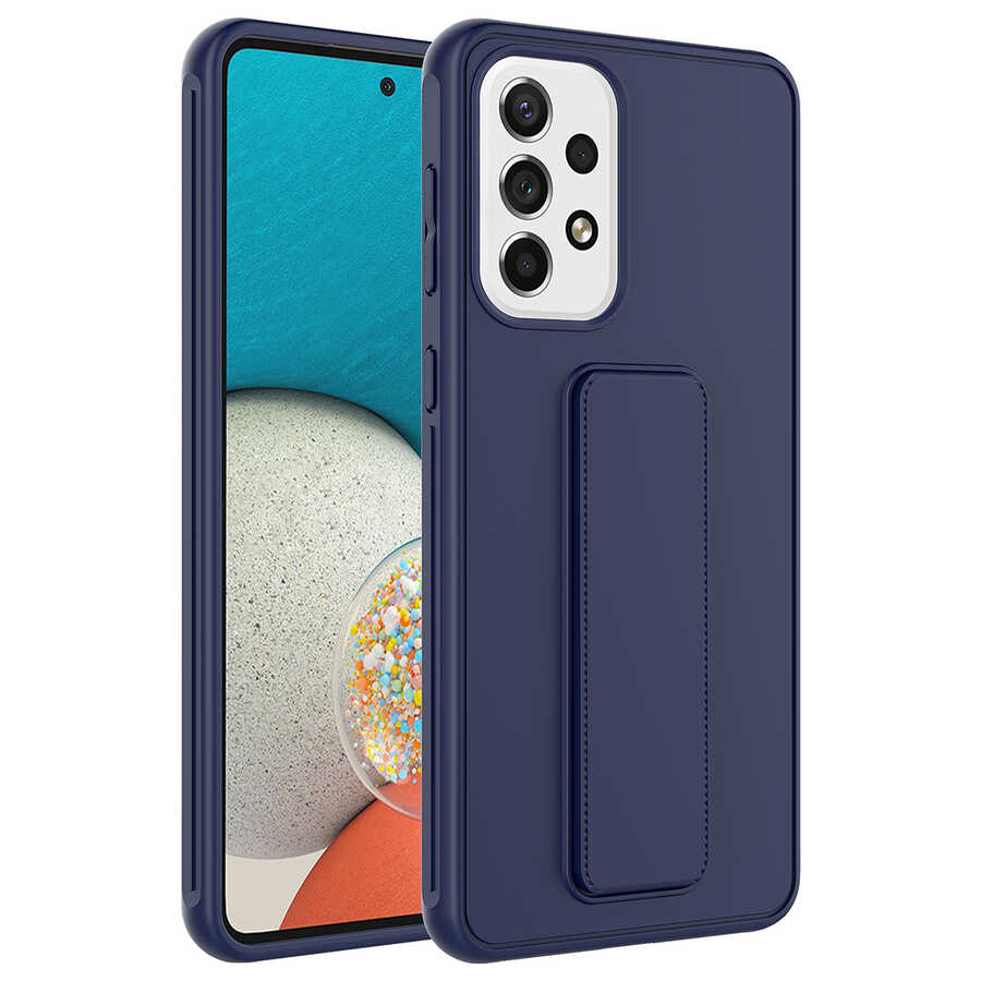 Galaxy A23 Kılıf Zore Qstand Kapak - Lacivert
