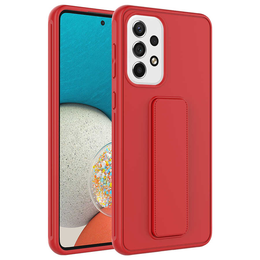 Galaxy A23 Kılıf Zore Qstand Kapak - Kırmızı