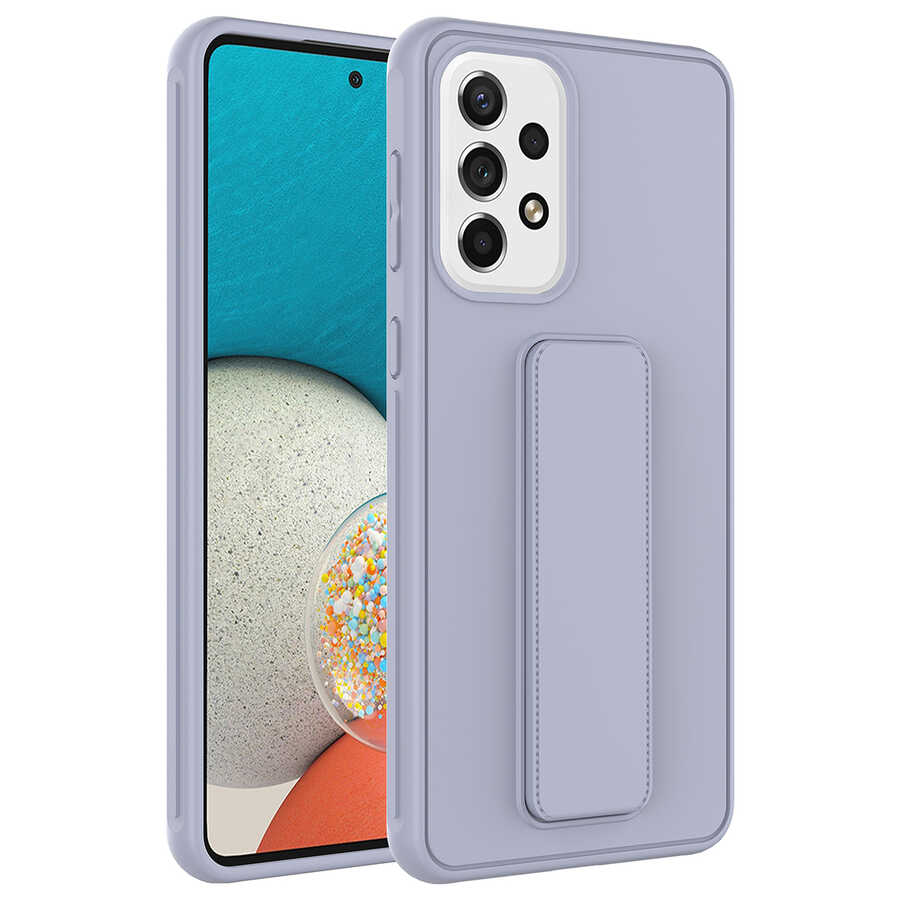 Galaxy A23 Kılıf Zore Qstand Kapak - Gri
