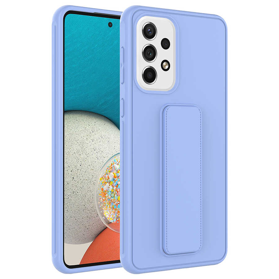 Galaxy A23 Kılıf Zore Qstand Kapak - Lila