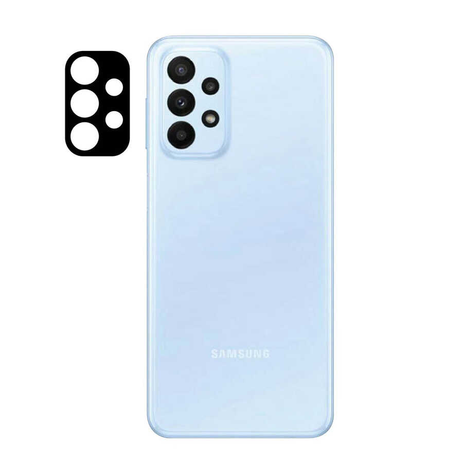 Galaxy A23 Zore 3D Kamera Camı - Siyah