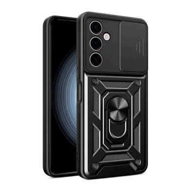 Galaxy A24 Case Magnetic Stand Camera Protector Zore Sliding Vega Cover - Zore