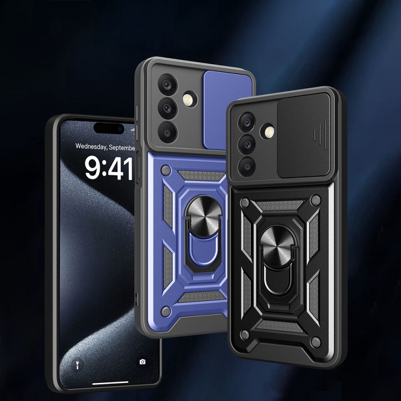 Galaxy A26 Case Magnetic Stand Camera Protection Zore Sliding Vega Cover - 4
