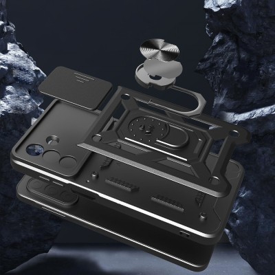 Galaxy A26 Case Magnetic Stand Camera Protection Zore Sliding Vega Cover - 5