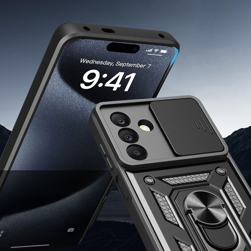 Galaxy A26 Case Magnetic Stand Camera Protection Zore Sliding Vega Cover - 7