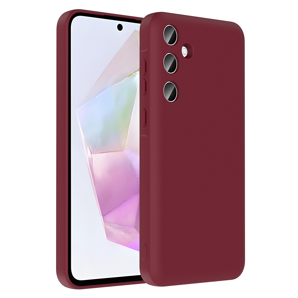 Galaxy A26 Kılıf Kamera Korumalı Kartlık Hazneli NXXA Vitra Kapak - Mürdüm