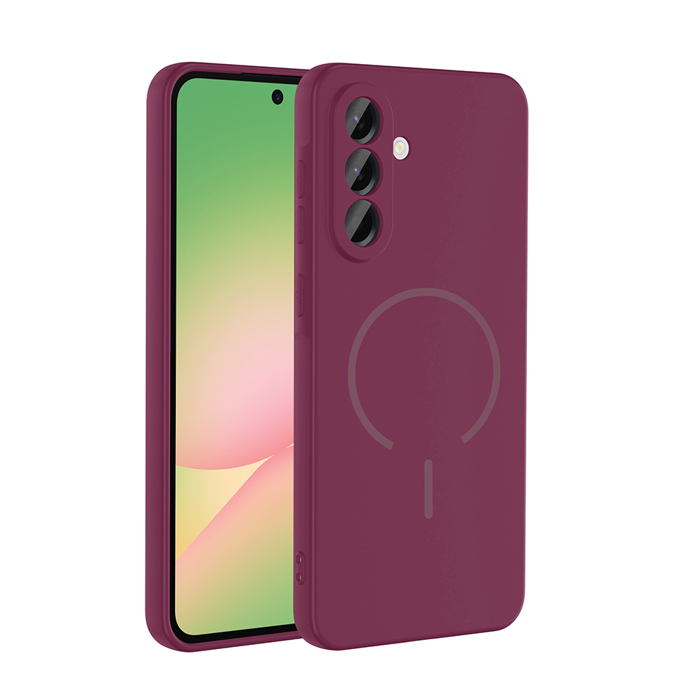 Galaxy A26 Kılıf M-safe Şarj Özellikli Zore Meta Kapak - Mürdüm