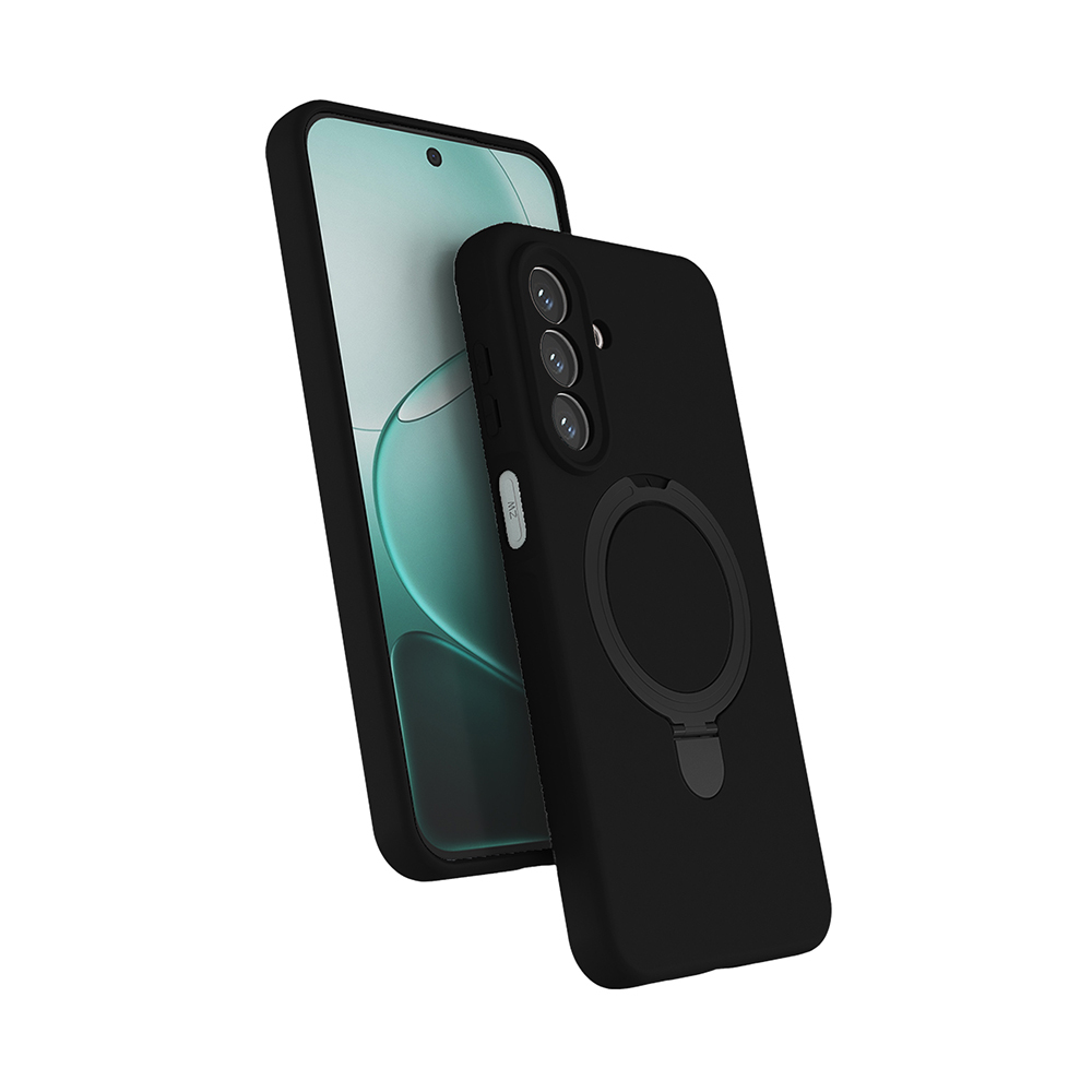 Galaxy A27 Kılıf M-safe Şarj Özellikli Standlı Zore Samara Kapak - Siyah