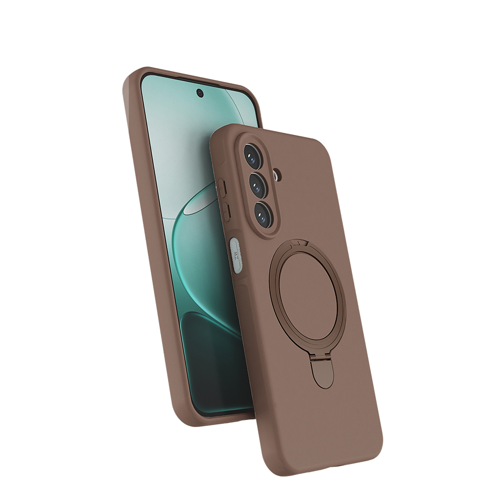 Galaxy A27 Kılıf M-safe Şarj Özellikli Standlı Zore Samara Kapak - Desert Gold