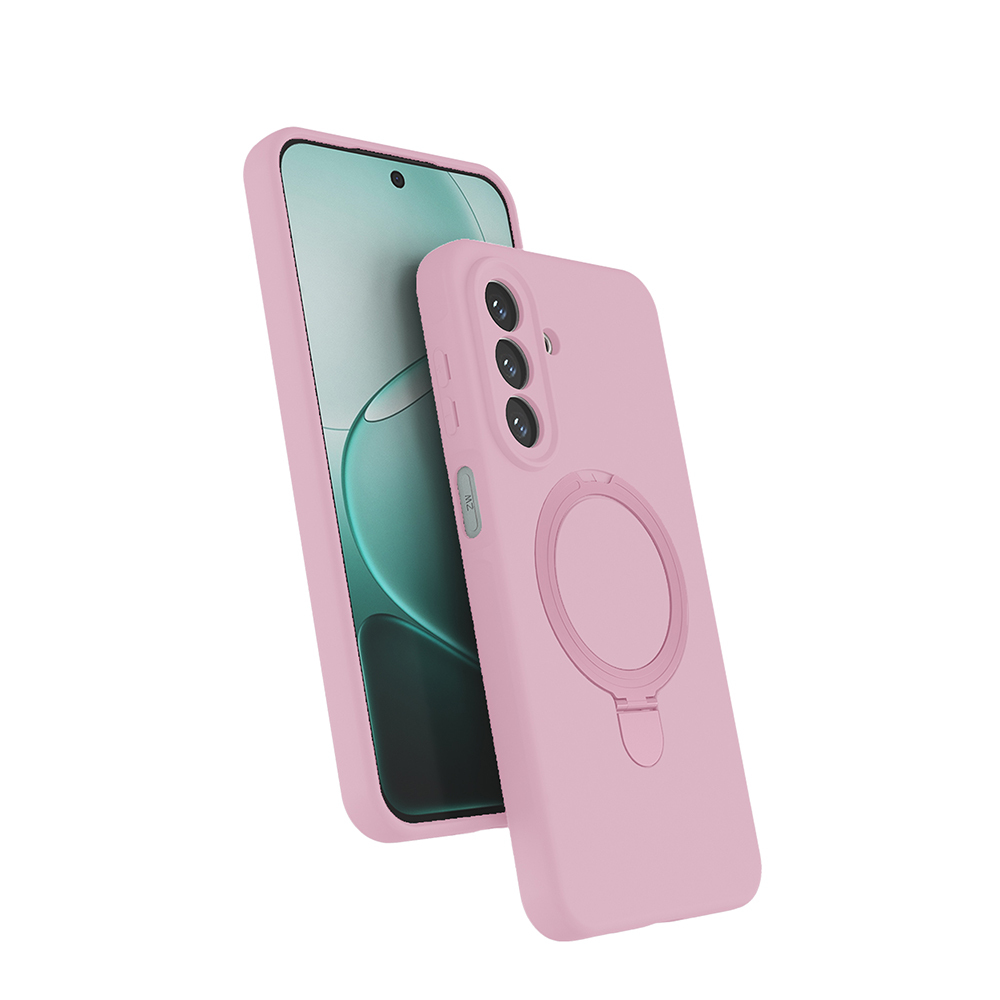 Galaxy A27 Kılıf M-safe Şarj Özellikli Standlı Zore Samara Kapak - Pembe