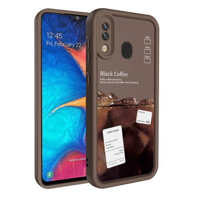 Galaxy A30 Case Camera Protected Printed Back Surface Zore Klas Cover - Zore