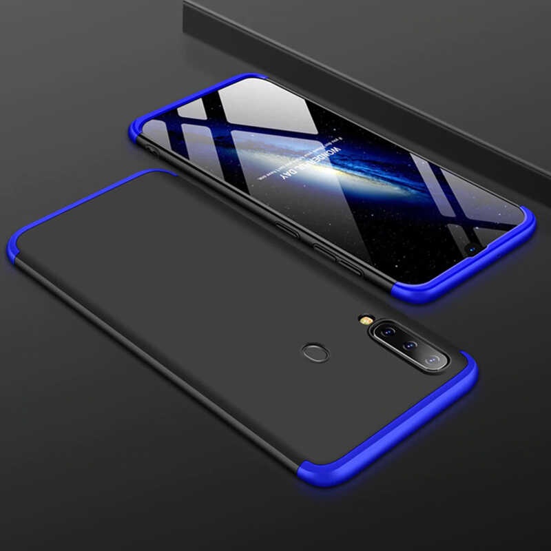 Galaxy A30 Kılıf Zore Ays Kapak - Siyah-Mavi
