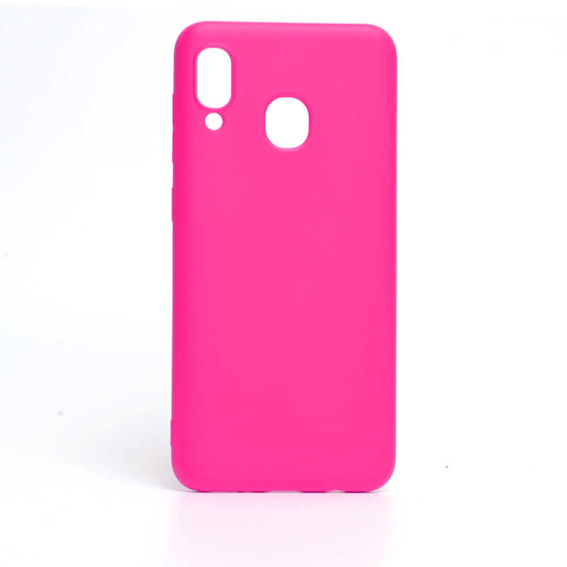 Galaxy A30 Kılıf Zore İnci Silikon - Pembe Koyu