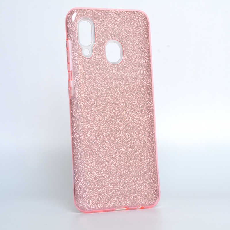 Galaxy A30 Kılıf Zore Shining Silikon - Rose Gold