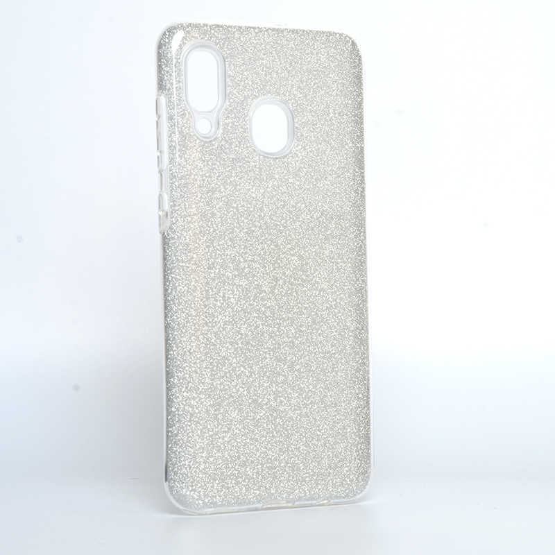 Galaxy A30 Kılıf Zore Shining Silikon - Gümüş
