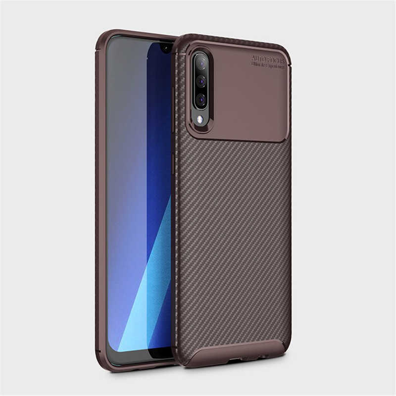 Galaxy A30S Kılıf Zore Negro Silikon Kapak - Kahverengi
