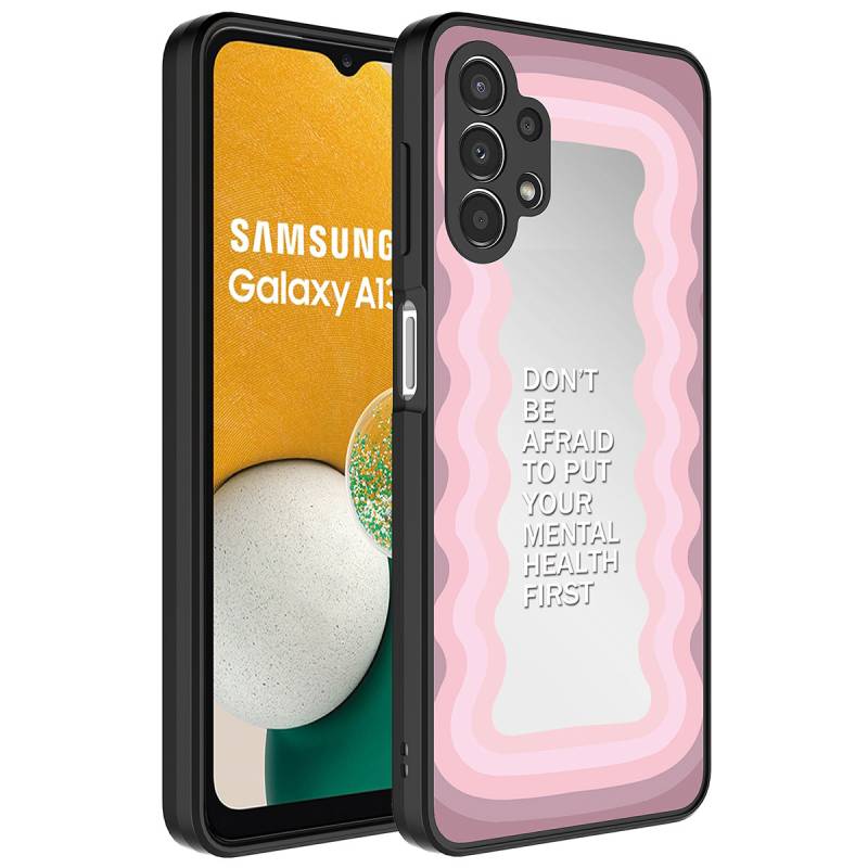 Galaxy A32 4G Kılıf Aynalı Desenli Kamera Korumalı Parlak Zore Mirror Kapak - 9