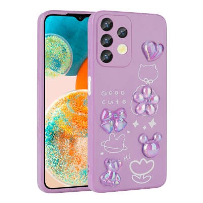 Galaxy A32 4G Kılıf Kabartma Figürlü Parlak Zore Toys Silikon Kapak - 5