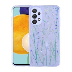 Galaxy A32 4G Kılıf Simli Desenli Kamera Korumalı Parlak Zore Popy Kapak Dallar