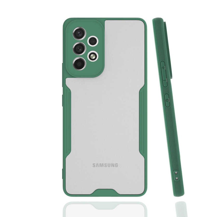 Galaxy A33 5G Kılıf Zore Parfe Kapak - Koyu Yeşil