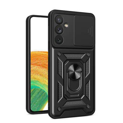 Galaxy A34 Case Magnetic Stand Camera Protector Zore Sliding Vega Cover - Zore