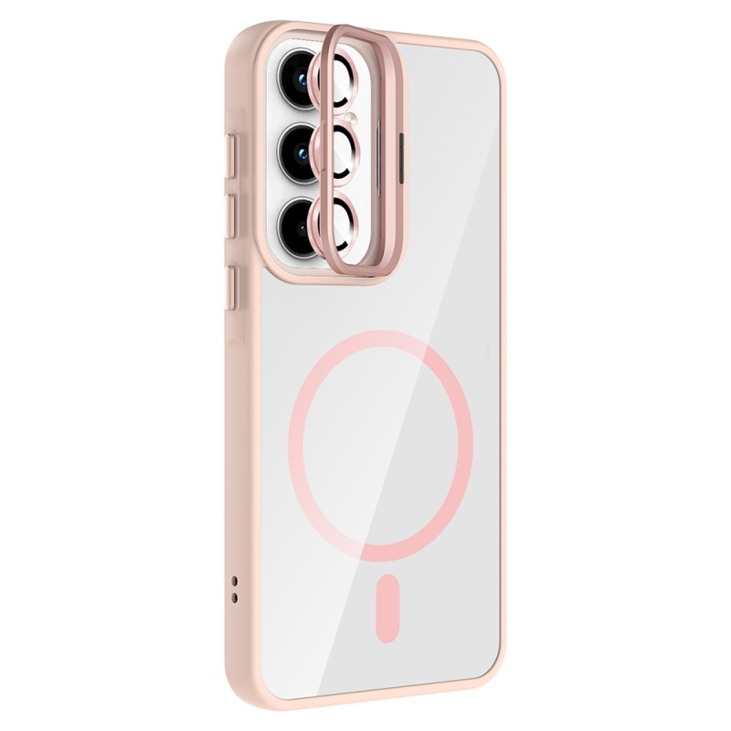 Galaxy A35 Kılıf Standlı ve Kamera Lens Hediyeli M-Safe Şarj Özellikli Zore Etro Kapak - 18