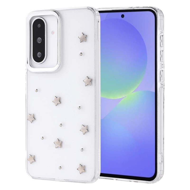 Galaxy A36 Case Airbag Designed Glitter Transparent Zore Kutup Cover - 4