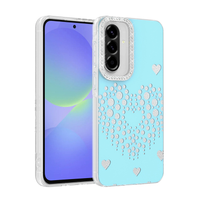 Galaxy A36 Kılıf Damla Taşlı Zore Rivas Sert PC Kapak - Zore
