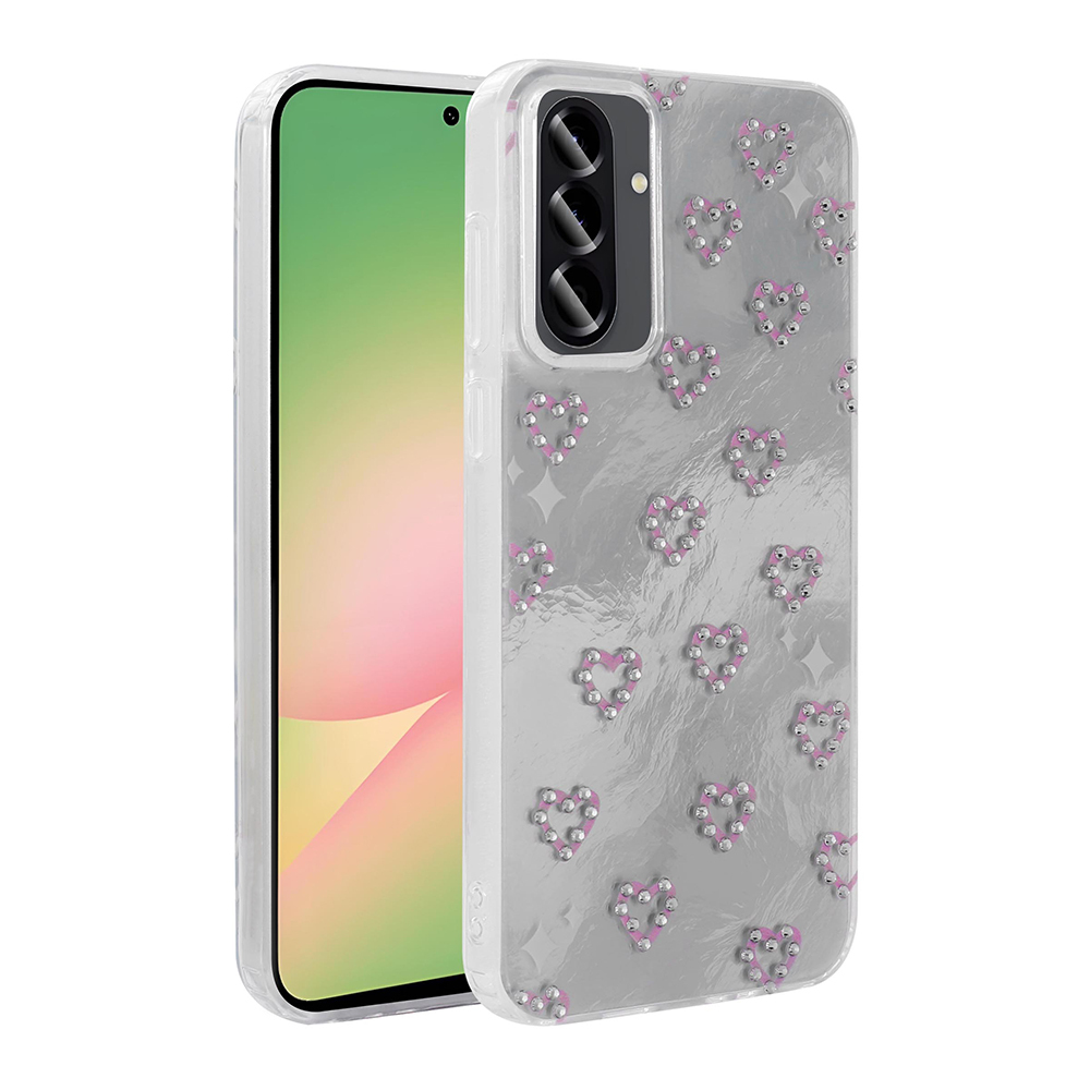 Galaxy A36 Kılıf Kamera Korumalı Figürlü Zore Ponti Silikon Kapak - Beyaz