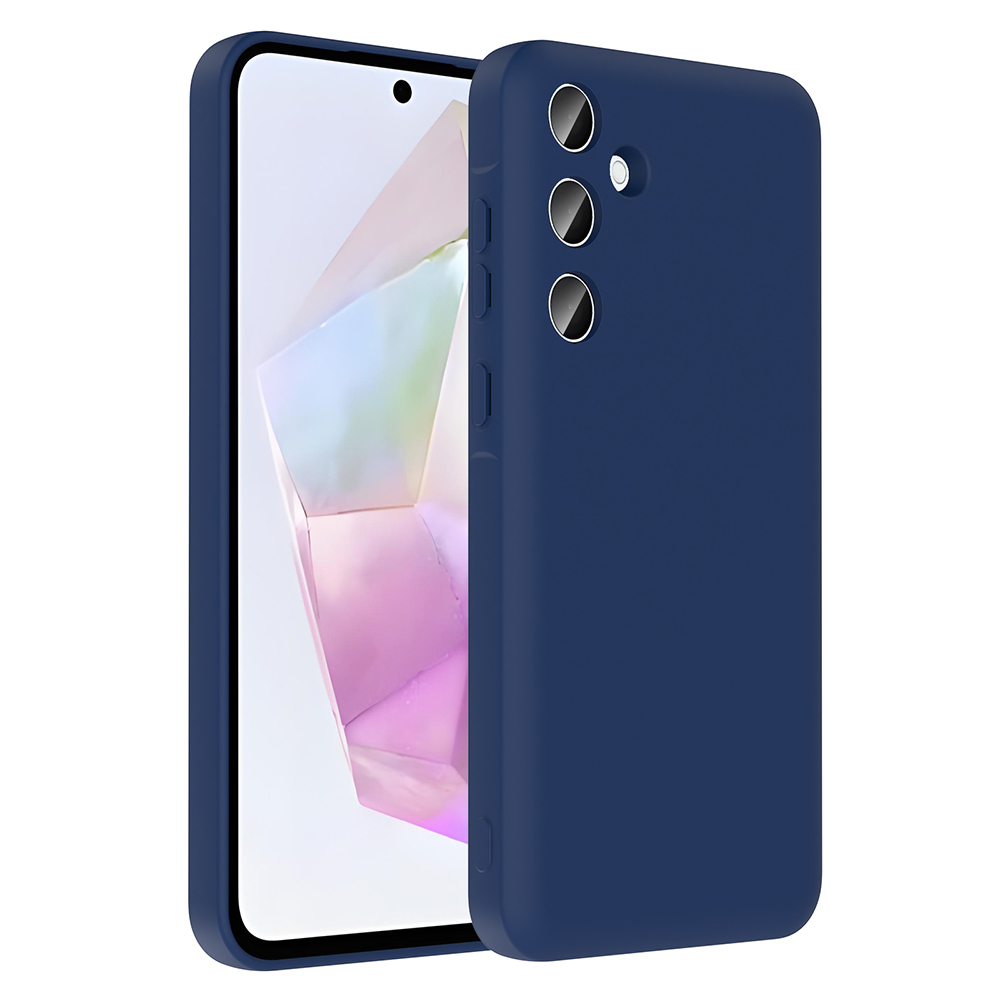 Galaxy A36 Kılıf Kamera Korumalı Kartlık Hazneli NXXA Vitra Kapak - Lacivert