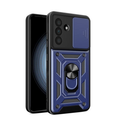 Galaxy A36 Kılıf Magnetik Standlı Kamera Korumalı Zore Sürgülü Vega Kapak - Zore