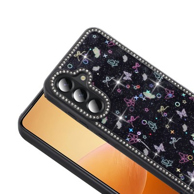 Galaxy A36 Kılıf Taşlı ve Simli Tasarım Zore Azra Kapak - 9