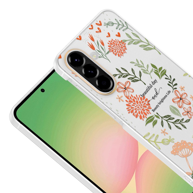 Galaxy A37 Case with Camera Protector, Patterned Zore Clip Cover - 12