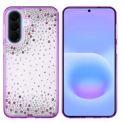 Galaxy A37 Kılıf Airbag Tasarımlı Damla Taşlı Şeffaf Zore Pera Silikon Kapak - 3