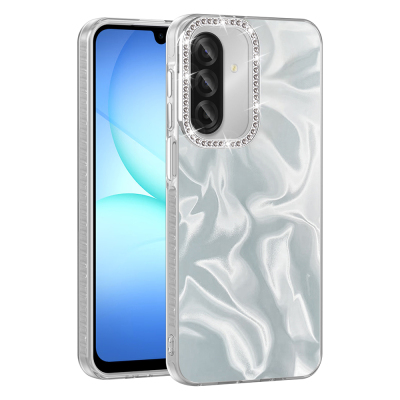 Galaxy A37 Kılıf Airbagli Parlak Taş Detay Tasarımlı Zore Esila Kapak - Zore