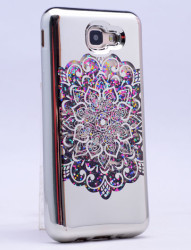 Galaxy A5 2016 Kılıf Zore Lazer Çiçekli Sıvılı Silikon - Zore
