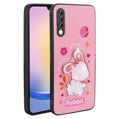 Galaxy A50 Case Shining Embossed Zore Amas Silicone Cover with Iconic Figure - 4