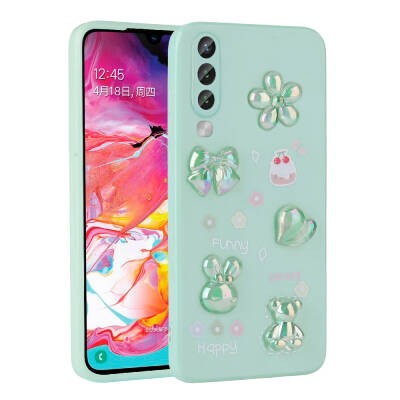 Galaxy A50 Kılıf Kabartma Figürlü Parlak Zore Toys Silikon Kapak - 7