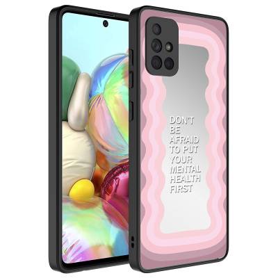 Galaxy A51 Case Mirror Patterned Camera Protected Glossy Zore Mirror Cover - Zore