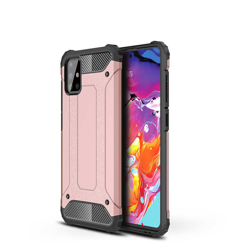 Galaxy A51 Kılıf Zore Crash Silikon Kapak - Rose Gold