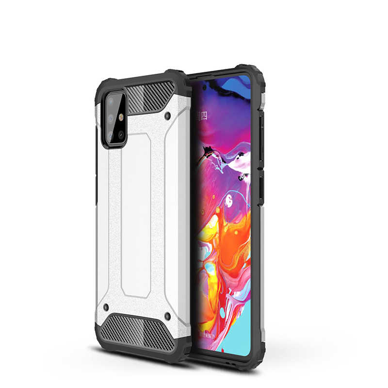 Galaxy A51 Kılıf Zore Crash Silikon Kapak - Gri