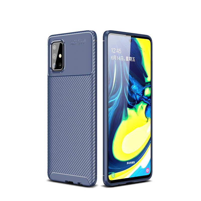 Galaxy A51 Kılıf Zore Negro Silikon Kapak - Lacivert