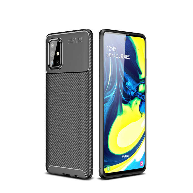 Galaxy A51 Kılıf Zore Negro Silikon Kapak - Siyah