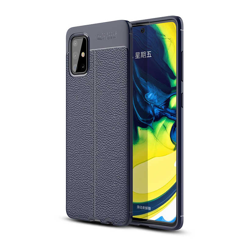 Galaxy A51 Kılıf Zore Niss Silikon Kapak - Lacivert