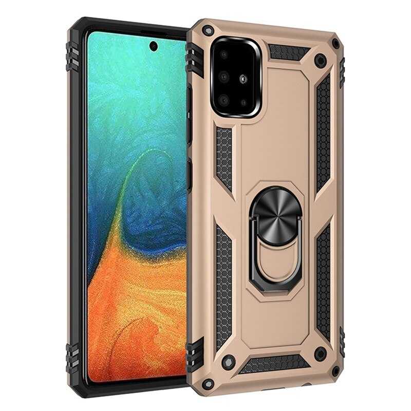 Galaxy A51 Kılıf Zore Vega Kapak - Gold