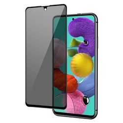 Galaxy A91 (S10 Lite) Zore New 5D Privacy Temperli Ekran Koruyucu Siyah