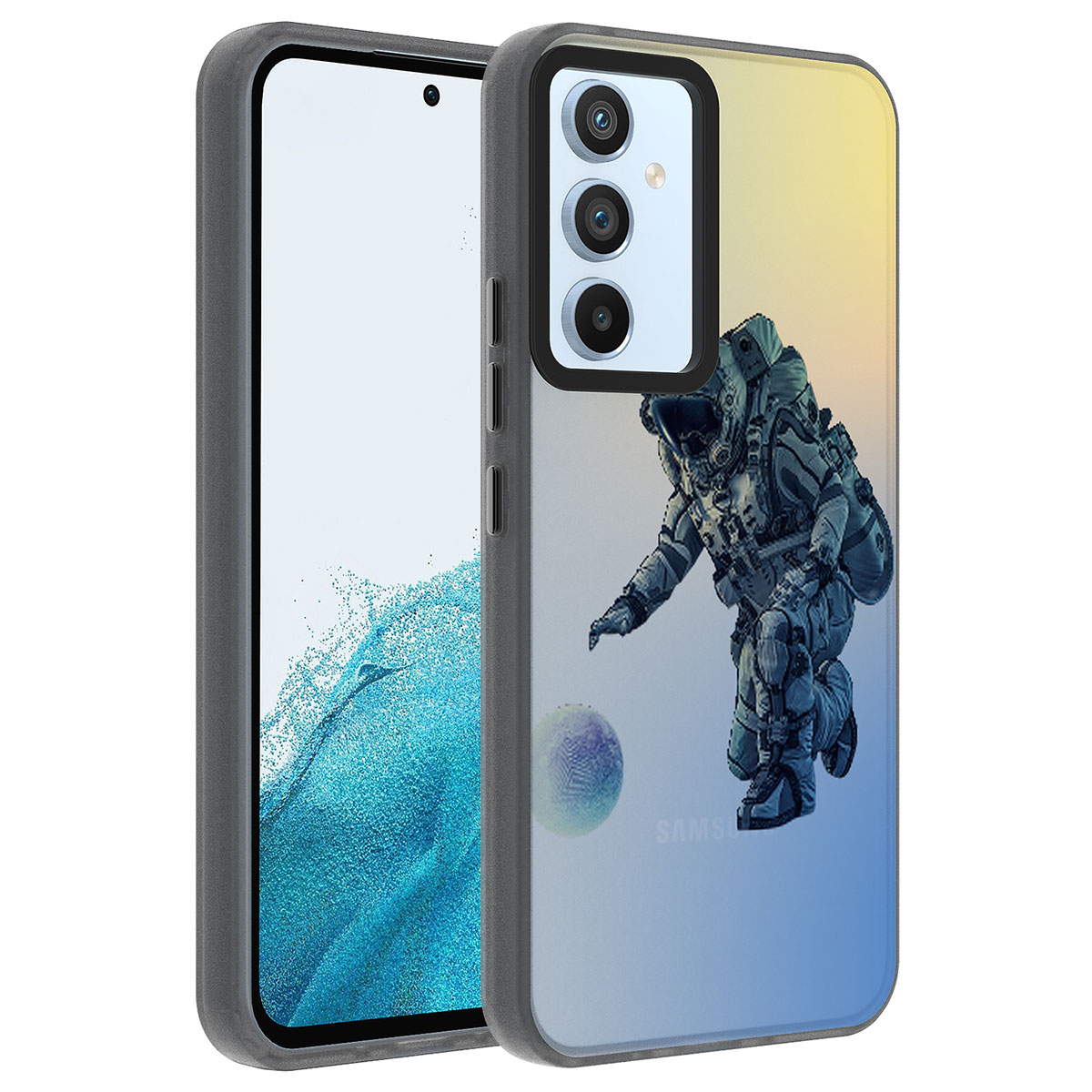 Galaxy A54 Kılıf Desenli Zore Dragon Sert Kapak - Astronot